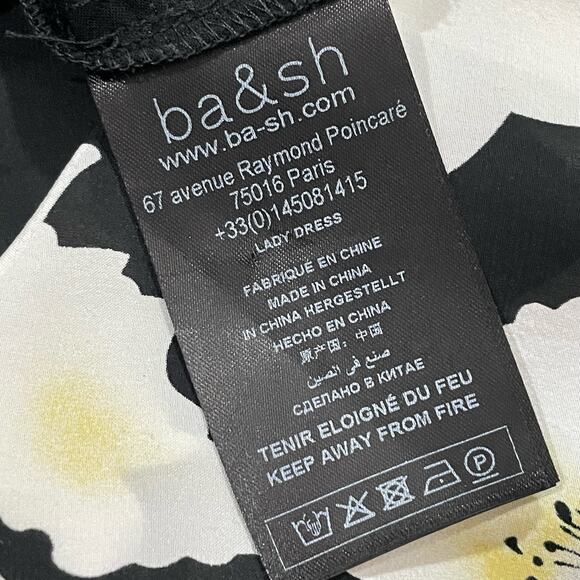 ba&sh Fairy Floral Midi Dress - Black - 0 (US 4) - Picture 15 of 16